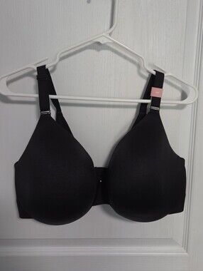 Cacique Bra Back Smoother Lined Full Coverage Underwire Black 38F